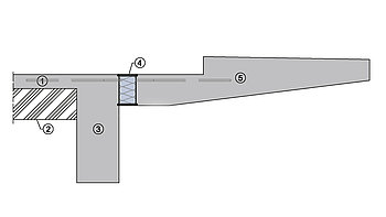 Neubau: Anschluss von Betonbalkon an Holzbetonverbunddecke