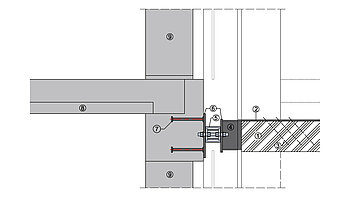 Neubau: Anschluss von Betonbalkon an Holzdecke