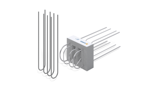 Schöck Rutherma® type F:  élément d'isolation thermique pour les consoles et les corniches 
