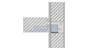Neubau: Anschluss Stahlbeton-Podest an Massivholzwand