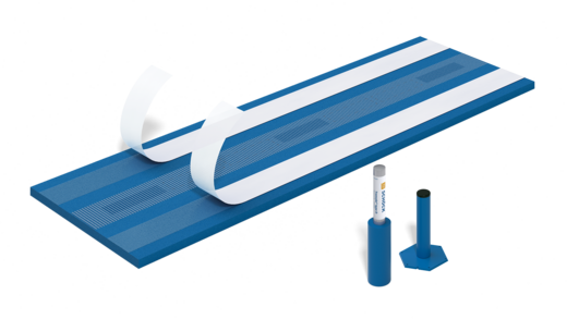 Schöck Tronsole® Typ B: Trittschalldämmung zwischen Treppenlauf und Bodenplatte