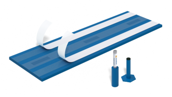 Schöck Tronsole® Typ B: Trittschalldämmung zwischen Treppenlauf und Bodenplatte