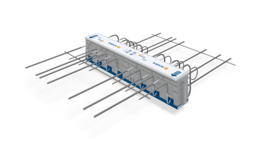 Schöck Isokorb® XT typu K-BH z łożyskiem oporowym HTE-Compact®: Element izolacji termicznej do balkonów wspornikowych z przewyższeniem