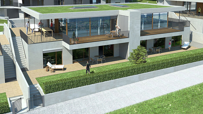 Ensemble de logements conforme aux normes Minergie avec Schöck Isokorb®.