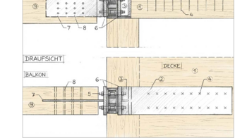 Neubau: Anschluss von Holzbalkon an Holzdecke