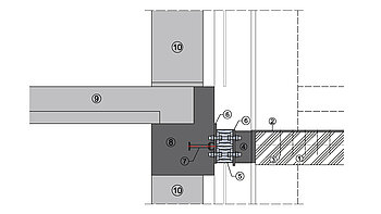 Neubau: Anschluss von Betonlaubengang an Holzdecke