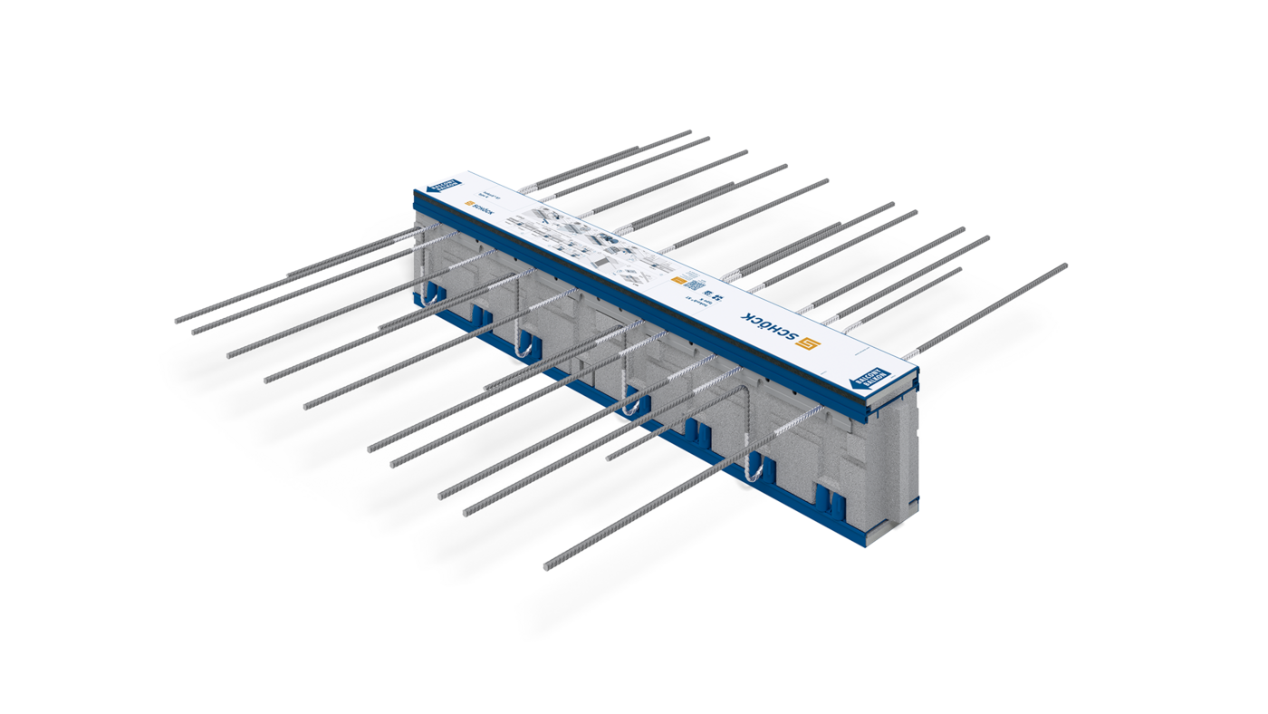 Schöck Isokorb® XT Typ K: Wärme- und Trittschalldämmelement für frei auskragende Stahlbetonbalkone