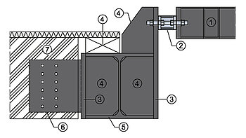 Neubau: Anschluss von Stahlbalkon an Holzdecke